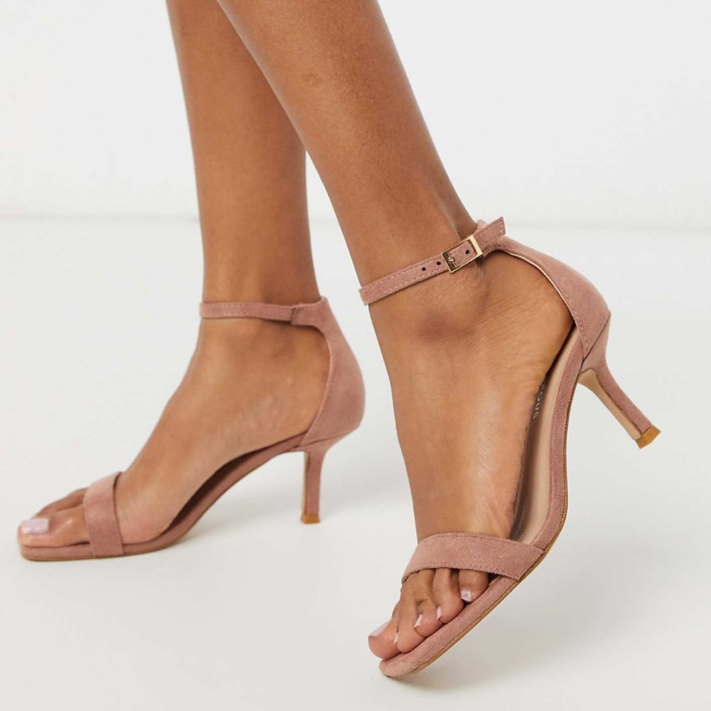 Glamorous (ASOS) faux suede heeled sandals